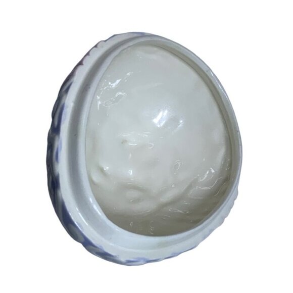 Vintage Hand Painted Easter Egg Candy Dish Trinket Dish Jar Functional Art 1981 - Picture 11 of 16